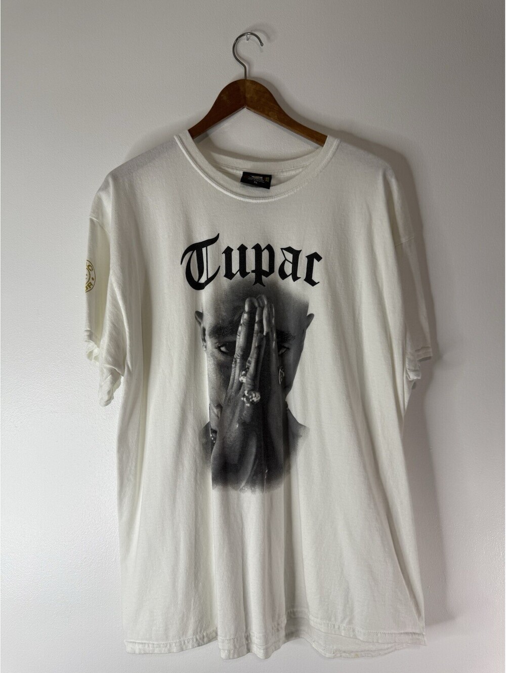 Cross Colours Shirt Men XL White Tupac Shakur 2pac Retro Rap Tee VTG
